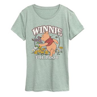 Women's Disney's Winnie The Pooh Smelling The Flowers Graphic Tee