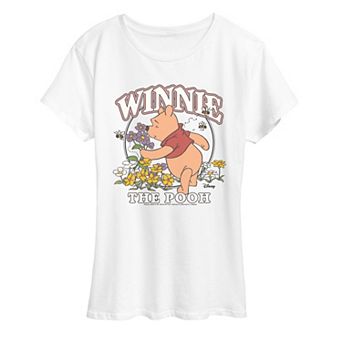 Women's Disney's Winnie The Pooh Smelling The Flowers Graphic Tee