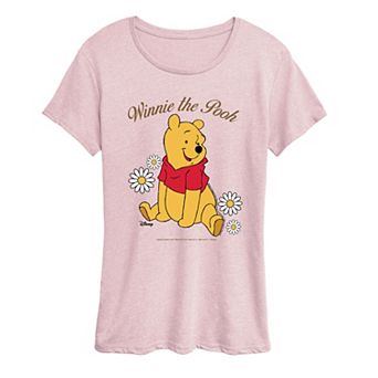 Women's Disney's Winnie The Pooh Flowers Graphic Tee