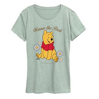 Women's Disney's Winnie The Pooh Flowers Graphic Tee