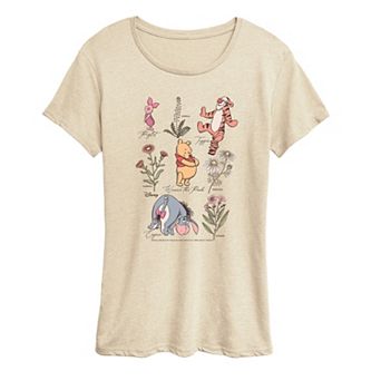 Women's Disney's Winnie The Pooh & Friends Types Of Flowers Graphic Tee