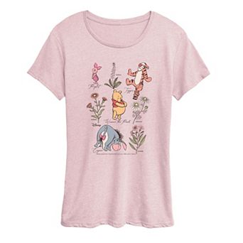 Women's Disney's Winnie The Pooh & Friends Types Of Flowers Graphic Tee