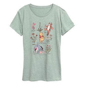 Women's Disney's Winnie The Pooh & Friends Types Of Flowers Graphic Tee