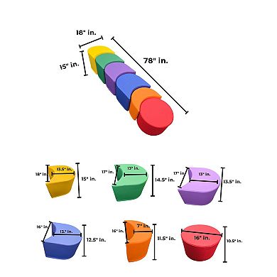 Bintiva Caterpillar Seating - Set of 6