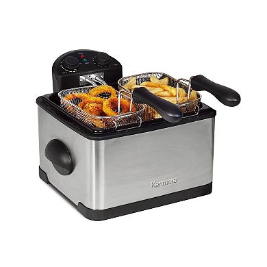 Kenmore 4.25-qt Deep Fryer & 3 Frying Baskets Set