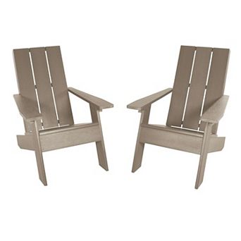 Highwood USA 2 pc Italica Modern Adirondack Chair Set