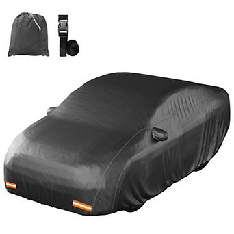 Mockins 200"x 75"x 47" Heavy Duty Extra Thick Black 250G PVC Sedan Car Cover