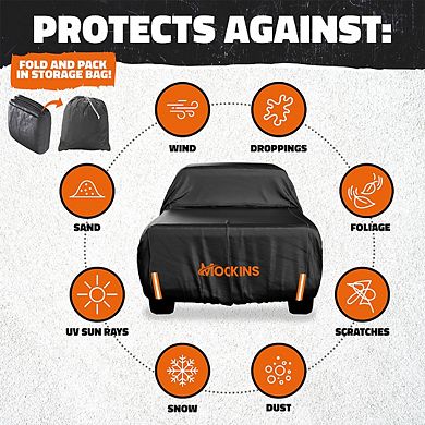 Mockins 235"x 80"x 77" Heavy Duty Extra Thick Black 250G PVC Truck Cover