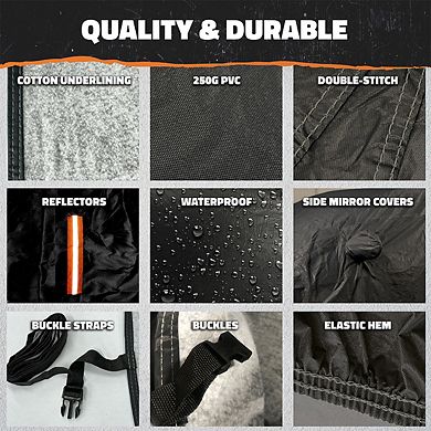 Mockins 235"x 80"x 77" Heavy Duty Extra Thick Black 250G PVC Truck Cover