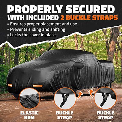 Mockins 235"x 80"x 77" Heavy Duty Extra Thick Black 250G PVC Truck Cover