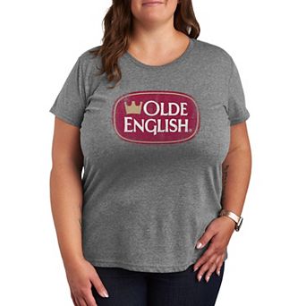 Plus Size Olde English Logo Distressed Graphic Tee