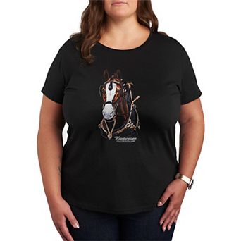 Plus Size Budweiser Clydesdales Horse Portrait Graphic Tee