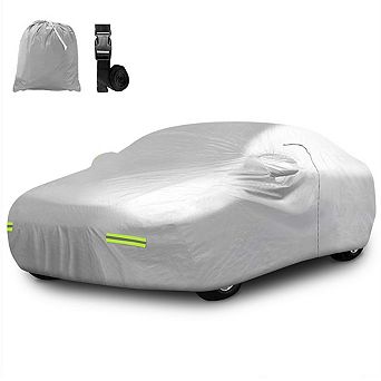 Mockins 190T Silver Polyester Sedan Car Cover (190"x75"x60")