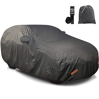 Mockins 190"x 75"x 72" Heavy Duty Extra Thick Black 250G PVC SUV Car Cover