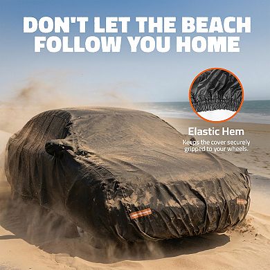 Mockins 190"x 75"x 57" Heavy Duty Extra Thick Black 250G PVC SUV Car Cover