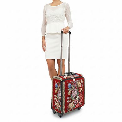 Mellow World Hand-Beaded Butterfly Spinner Carry-On Suitcase