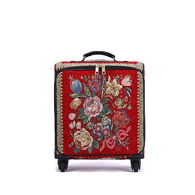 Mellow World Hand-Beaded Spinner Carry-On Suitcase