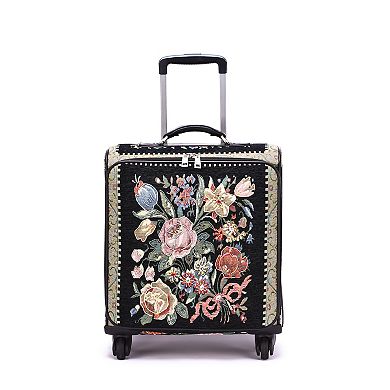 Mellow World Hand-Beaded Butterfly Spinner Carry-On Suitcase