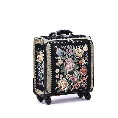 Mellow World Hand-Beaded Butterfly Spinner Carry-On Suitcase