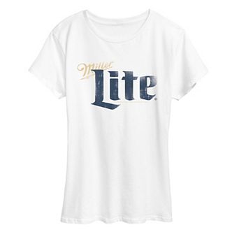Women's Miller Lite Logo Distressed Graphic Tee