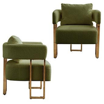 Arm Accent Chair Upholstered Chair 2 pc Set