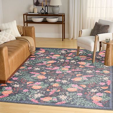 Nourison Botanical Washables Floral Indoor Flatweave Rug