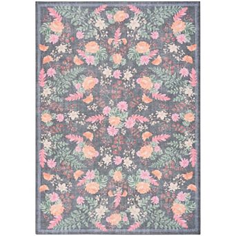 Nourison Botanical Washables Floral Indoor Flatweave Rug