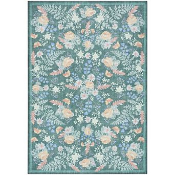 Nourison Botanical Washables Floral Indoor Flatweave Rug