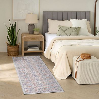 Nourison Botanical Washables Bordered Indoor Flatweave Rug