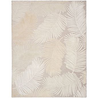 Nourison Suncoast Tropical Leaf Indoor/Outdoor Flatweave Rug