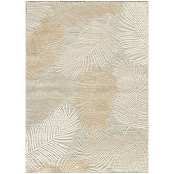 Nourison Suncoast Tropical Leaf Indoor/Outdoor Flatweave Rug