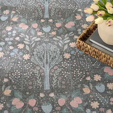 Nourison Botanical Washables Modern Paradise Indoor Flatweave Rug