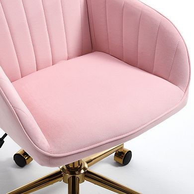 Velvet Home Office Chair Swivel Chair with Adjustable Height