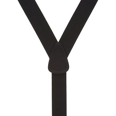 Suspender Store 1.25" Pin Clip Y-Back Suspenders - Black