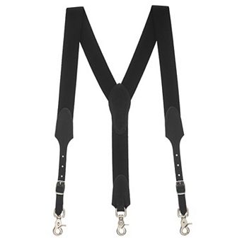 Suspender Store Rugged Comfort Trigger Snap Suspenders - Black