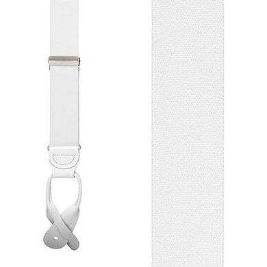 Suspender Store 1.5" Button Suspenders - White