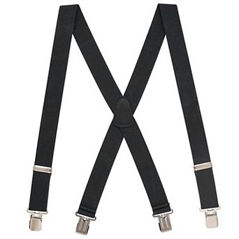 Suspender Store 1.5" Construction Alligator Clip Suspenders - Black