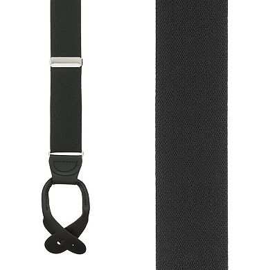 Suspender Store 1.5" Black Button Suspenders