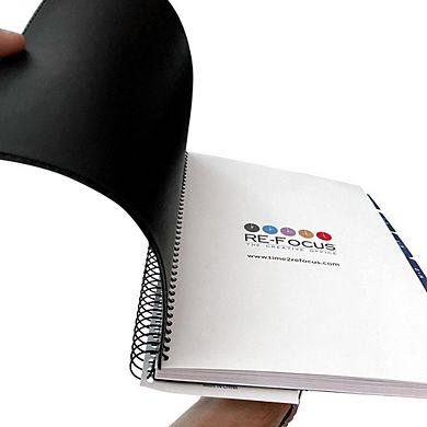 RE-FOCUS THE CREATIVE OFFICE, Executive Black Password Keeper Book, Faux-Leather Cover, 144 Pages