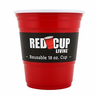 Red Cup Living 18oz Tumbler Cup, Insulated Reusable Plastic Glass for Hot & Cold Drinks