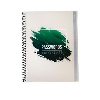 RE-FOCUS THE CREATIVE OFFICE Large Password Keeper Book, 7.5 in x 10 in 96 Pages