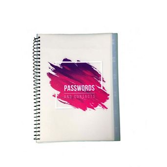 RE-FOCUS THE CREATIVE OFFICE Large Password Keeper Book, 7.5 in x 10 in 96 Pages