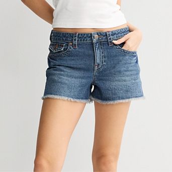 Juniors' Project Indigo Mid Rise Denim Shorts