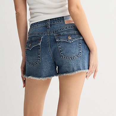 Juniors' Project Indigo Mid Rise Denim Shorts