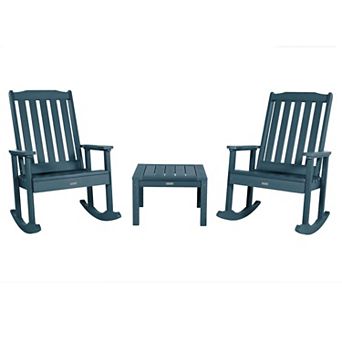 Highwood USA 2 pc Lehigh Rocking Chair Set with Adirondack Side Table