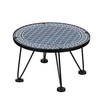 Evergreen Enterprises Mosaic-Style Glass & Metal Plant Stand