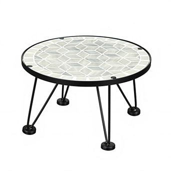 Evergreen Enterprises Mosaic-Style Glass & Metal Plant Stand