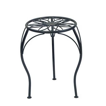 Metal Flower Design Outdoor Plant Stand