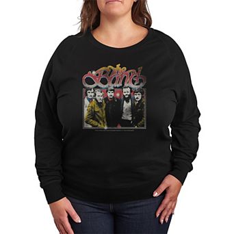 Plus Size The Band Distressed French Terry Long Sleeve Tee