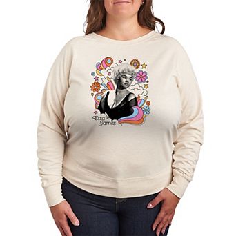 Plus Size Etta James Groovy Icons French Terry Long Sleeve Tee